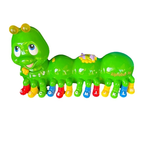 Leapfrog Other - Leap Frog Alphabet Pal Vintage 2001 Green Caterpillar Letter Sounds Pull Toy